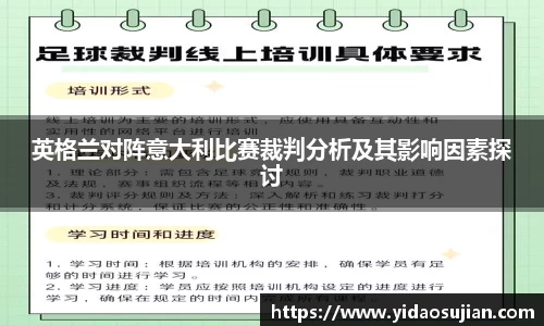 英格兰对阵意大利比赛裁判分析及其影响因素探讨